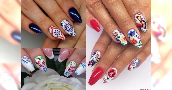 Folkowy manicure idealny na ślub czy na imprezę. To absolutny hit sieci!