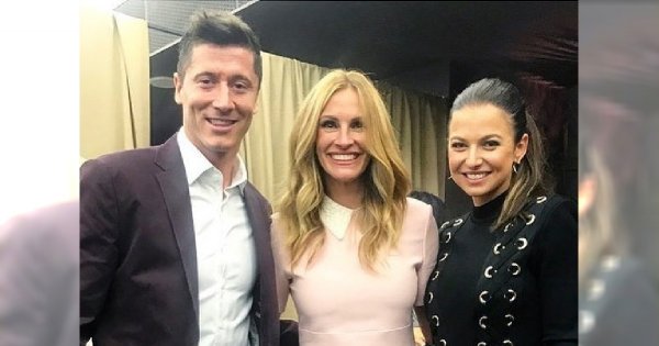 Anna i Robert Lewandowscy spotkali się z JULIĄ ROBERTS! "Niesamowita noc"