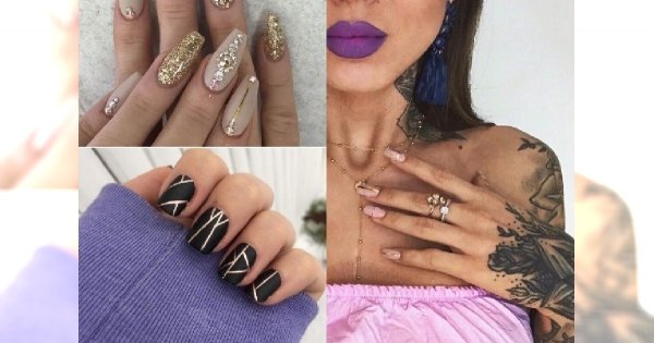 Manicure ze złotą taśmą to hit jesieni 2017! Deynn już taki nosi