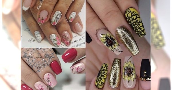 Manicure 2018: jesienny kwiatowy manicure. Zobacz galerię z najpiękniejszymi propozycjami