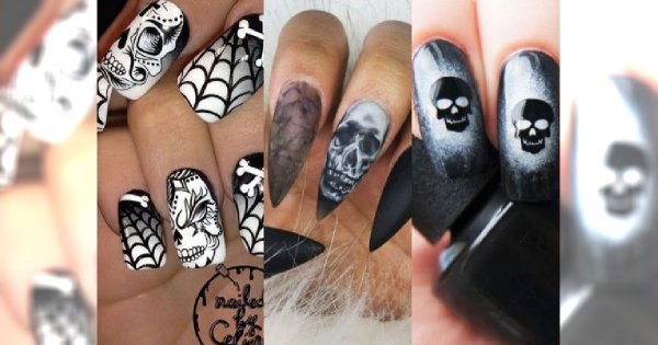Manicure z trupimi czaszkami. Propozycja tylko dla odważnych na Halloween 2017