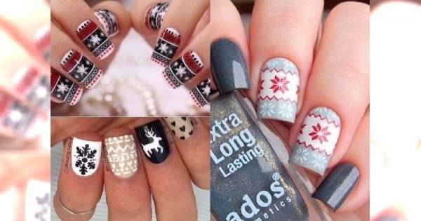 Manicure 2018: Paznokcie-sweterki robiły furorę w zeszłych latach. Teraz nadchodzi era paznokci Z WZORAMI swetra. Hit czy kit?