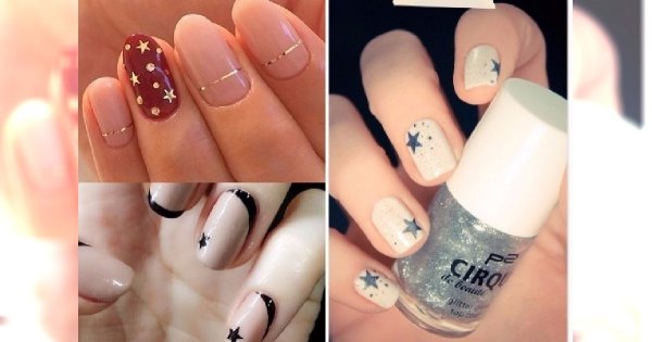 Manicure 2017: manicure z gwiazdką. Małe zdobienie, a cieszy