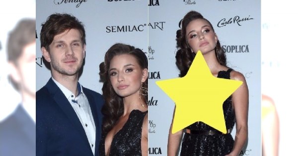 Julia Wieniawa w mocno wydekoltowanej sukience! Nic dziwnego, że Antek Królikowski nie mógł od niej oderwać rąk