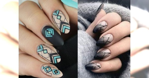 Geometryczny manicure - galeria modnych wzorków, które skradną Twoje serce