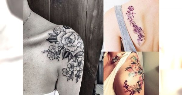 Tatuaż na ramię i łopatkę - top 20 kobiecych inspiracji