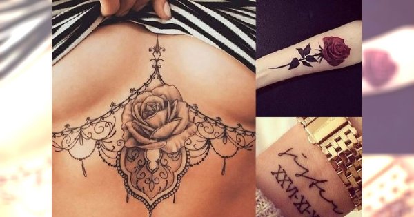 Tatuaże, jak z najlepszych salonów - kobiece, zmysłowe, stylowe wzory