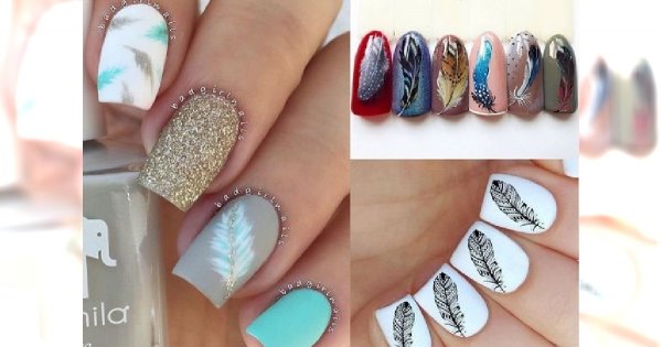 Manicure z piórkiem - TOP 24 pomysły na zdobienie, które pokochacie