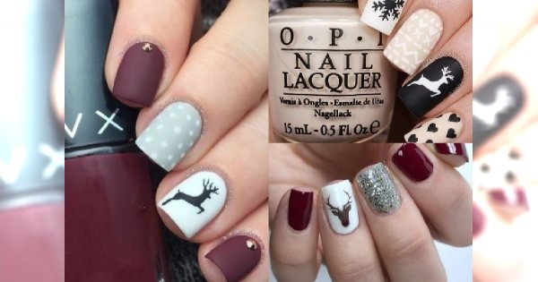 Manicure na zimę 2018: Manicure z rysunkiem jelenia to hit sieci! Zobacz najlepsze propozycje
