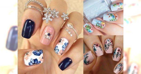 Floral manicure - 20 unikalnych pomysłów na śliczne zdobienia