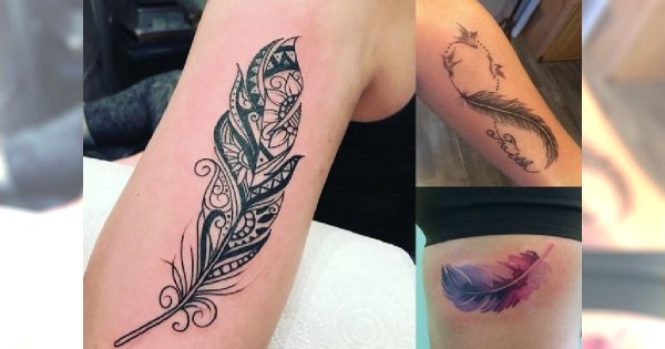 20 pomysłów na tatuaż z piórkiem - galeria, która zachwyca!