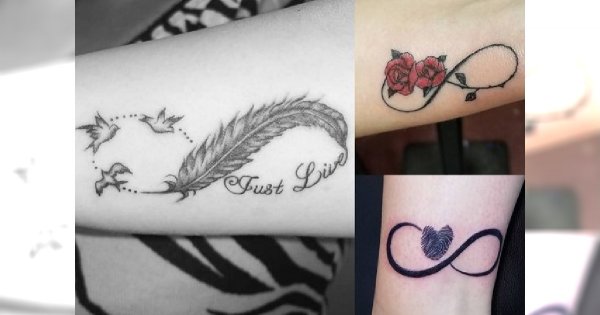 Infinity tattoo - 20 najpiękniejszych wzorów nieskończoności dla dziewczyn