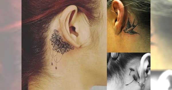 Tatuaż w okolicy ucha – 20 najmodniejszych wzorów dla dziewczyn