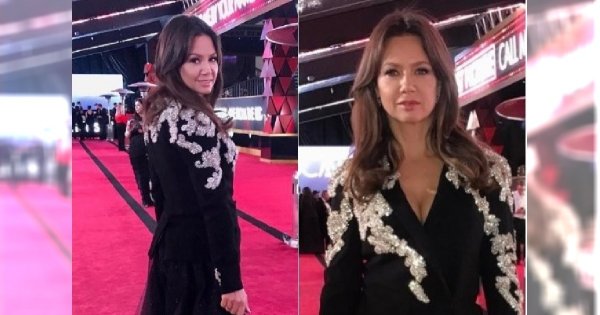 Oscary 2018: Kinga Rusin pokazała swoją kreację. Wydaje się, że to spódnica, ale gdy się odwróciła...