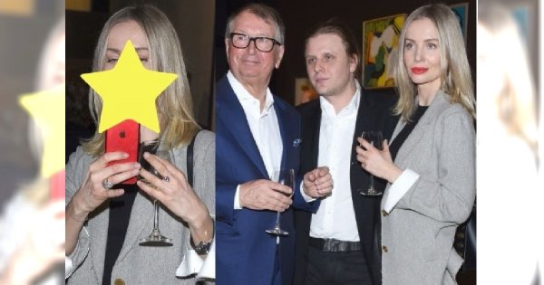 Agnieszka Woźniak-Starak z mężem i teściem na imprezie. Kiedy pokazała zęby... WOW!