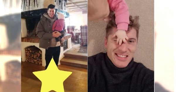 Robert Lewandowski na nowym zdjęciu z córką. Ale tym razem fani patrzą na jego buty