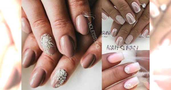 Ślubny manicure 2018 - piękne i oryginalne propozycje