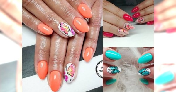 Manicure z wzorem motyla to HIT! Galeria uroczych pomysłów na wiosenną stylizację paznokci
