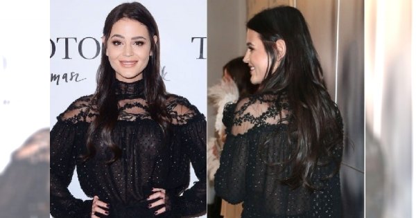 Honey w prześwitującej kreacji z pośladkami na wierzchu. Hot or not?