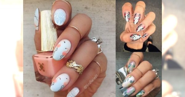 Dziewczęcy manicure na lato - kwiaty, listki, flamingi i inne zdobienia