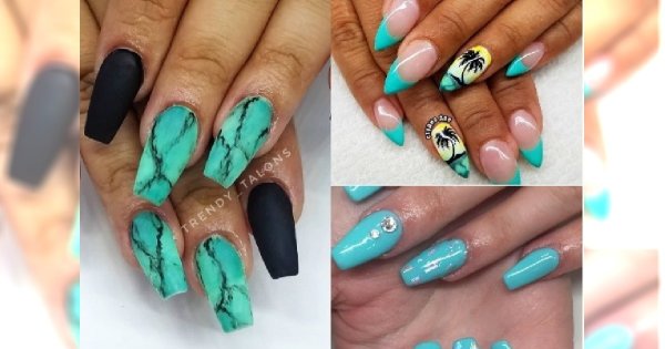 Manicure 2018: Turkus - ten kolor idealnie sprawdzi się latem! Zobacz propozycje na turkusowy manicure
