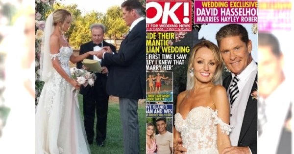 David Hasselhoff pokazał zdjęcie ze ślubu! Jak wam się podoba suknia ślubna 28 lat młodszej partnerki?