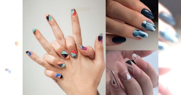 Geometryczny manicure na jesień 2018 - galeria oryginalnych pomysłów
