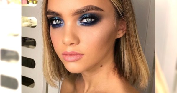 Makijaż smokey eyes dla niebieskich oczu