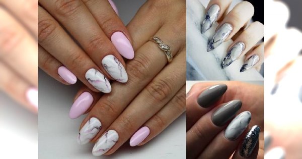 Marmurkowy manicure jest prześliczny! Galeria kolorowych wzorów