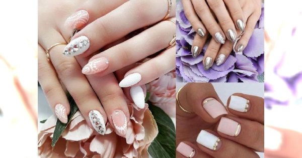 28 pomysłów na ślubny manicure - galeria niesamowitych wzorów