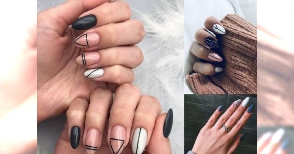 Geometryczny manicure 2018/2019 - galeria stylowych propozycji