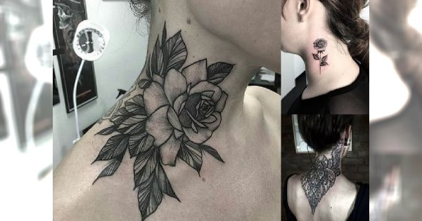 Tatuaż w okolicy szyi - 23 ultrakobiece wzory, które skradną Ci serce