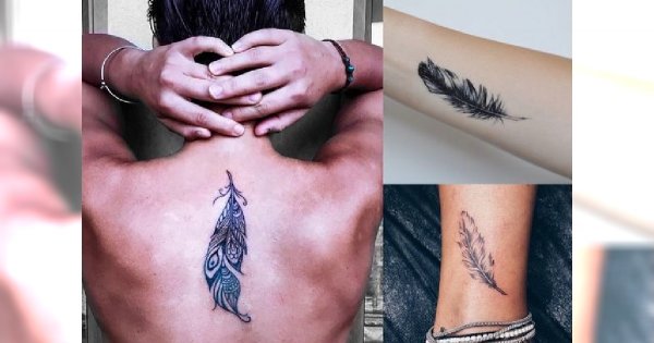 Tatuaż z motywem pióra - przegląd oryginalnych wzorów dla kobiet