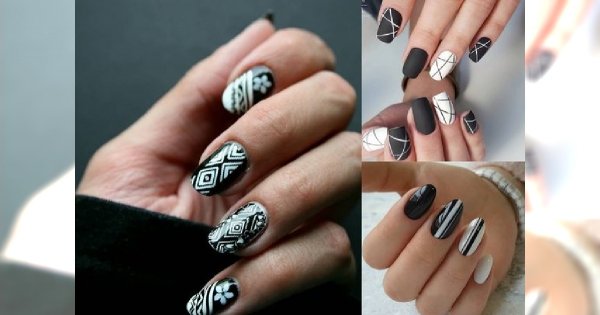 Czarno-biały manicure to prawdziwy hit - galeria modnych stylizacji
