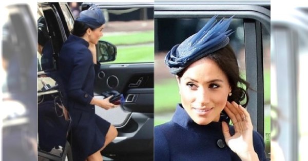 Ślub księżniczki Eugenii: Meghan Markle w granatowej sukience swojego ulubionego projektanta. Nie za SKROMNIE?!
