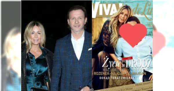Małgorzata Rozenek-Majdan na okładce "VIVY". Ale fani patrzą na Radzia. Co oni mu zrobili z twarzą?