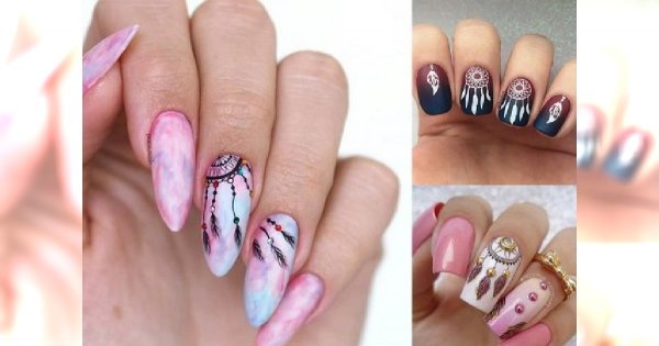 Feather manicure - prześliczny motyw piórka w stylizacji paznokci! [GALERIA]