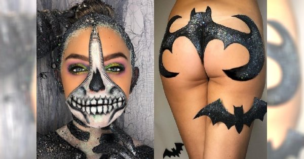 Na Halloween ubierzcie się w sam BROKAT! Piersi jak czaszki, pośladki jak dynie albo nietoperze... PRZERAŻAJĄCO zmysłowe!