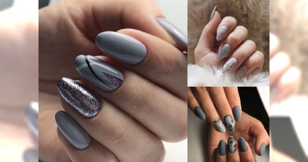 Szary manicure w ślicznych odsłonach - trendy 2019
