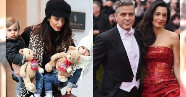 Amal Clooney przyłapana z dziećmi na rękach! Zobaczcie, jak wyrosły te bliźnięta! Podobne do taty czy do mamy?