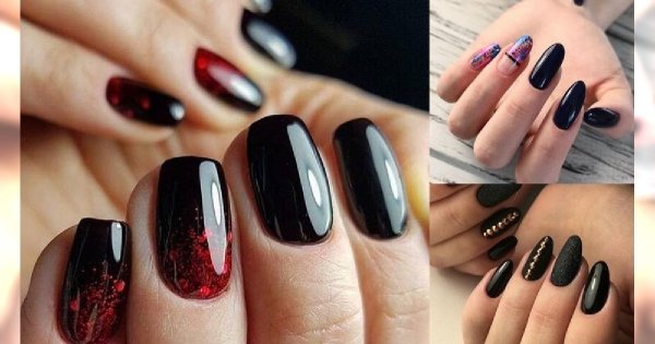 Czarny manicure - galeria eleganckich i stylowych zdobień