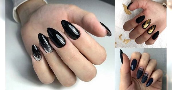 Czarny manicure - galeria eleganckich i niebanalnych zdobień