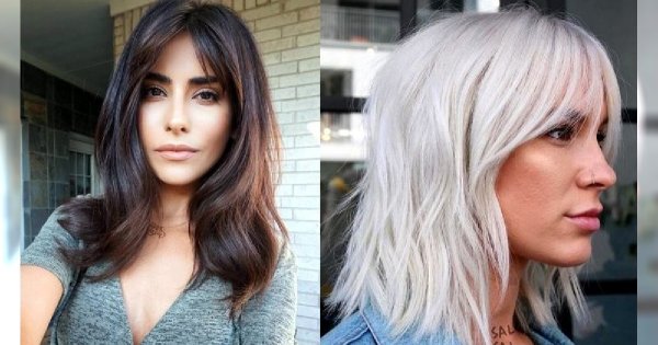 20 pomysłów na półdługą fryzurę z grzywką - galeria stylowych cięć