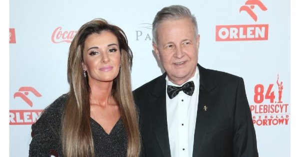 Apoloniusz Tajner z młodszą o 36 lat partnerką na Gali Mistrzów Sportu. Izabela Podolec zmieniła kolor włosów i podkreśliła zgrabne nogi