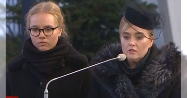 Magdalena i Antonina Adamowicz podczas pogrzebu pożegnały Pawła Adamowicza. "Chcę podziękować Bogu, że wiele lat temu skrzyżował nasze drogi"