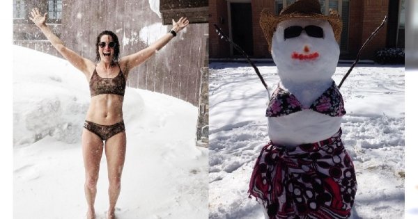 Śnieżne szaleństwo? Gwiazdy rozbierają się na mrozie zapoczątkowując niebezpieczny trend!