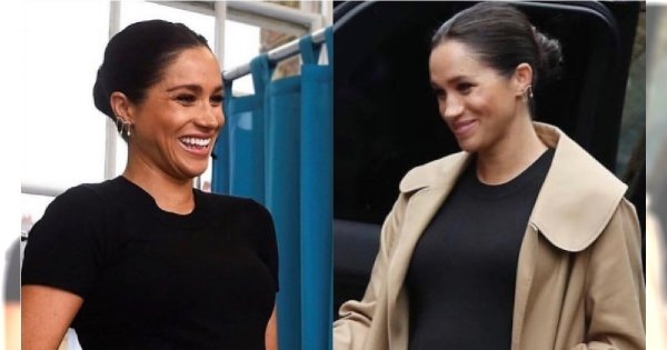 Meghan Markle w obcisłej sukience, która podkreśliła jej ogromny brzuszek! Ale nie tylko brzuch jej urósł