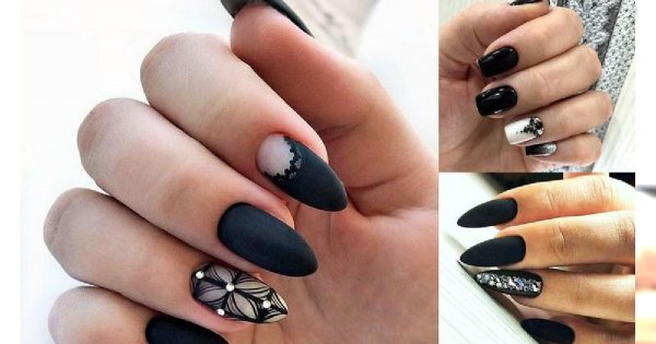 Czarny manicure - galeria eleganckich i stylowych stylizacji