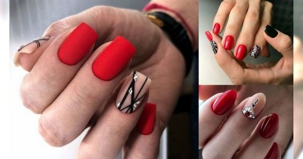 Czerwony manicure - galeria eleganckich i pomysłowych stylizacji paznokci