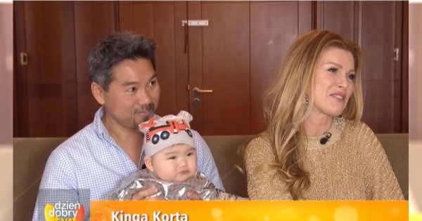 Kinga Korta pierwszy raz z synkiem w tv. Jej mąż był przy CESARSKIM CIĘCIU! "Upierał się, żeby być przy porodzie"